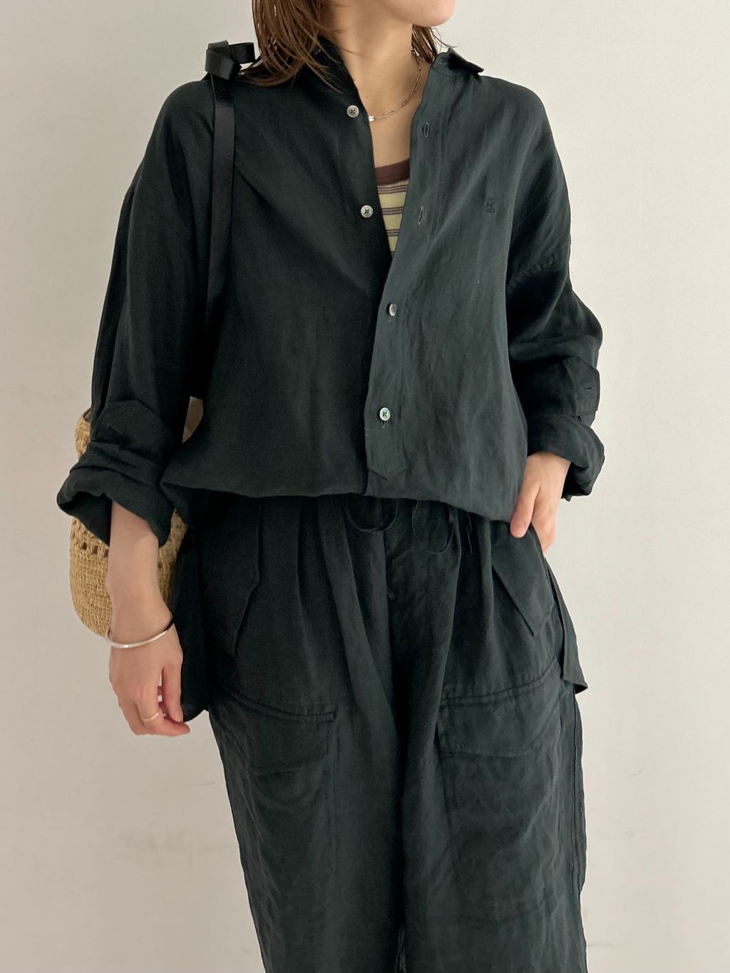 TICCA / ティッカ】リネンスクエアビッグシャツ uniのコーディネート