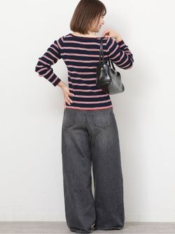 JOURNAL STANDARD relume ハリヌキボーダープルオーバー ハリヌキボーダークルーネックプルオーバーのコーディネートスナップ