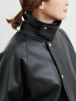 追加 CINQUANTA レザーブルゾンのコーディネートスナップ（MIZU