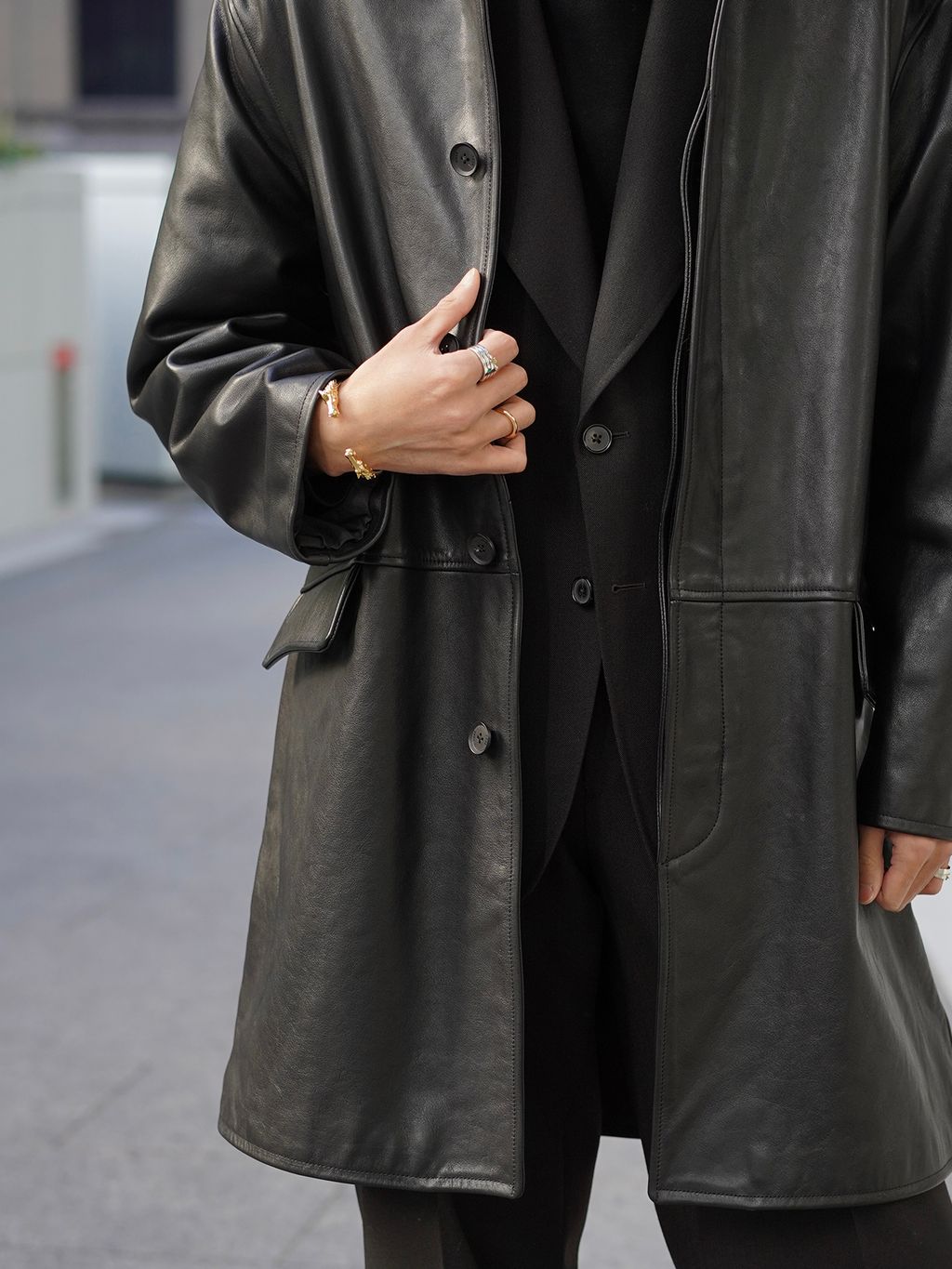 18K volume line ring／13のコーディネートスナップ（SATAKA