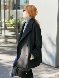 S160ビーバーPコートのコーディネートスナップ（RIKA）｜Spick & Span