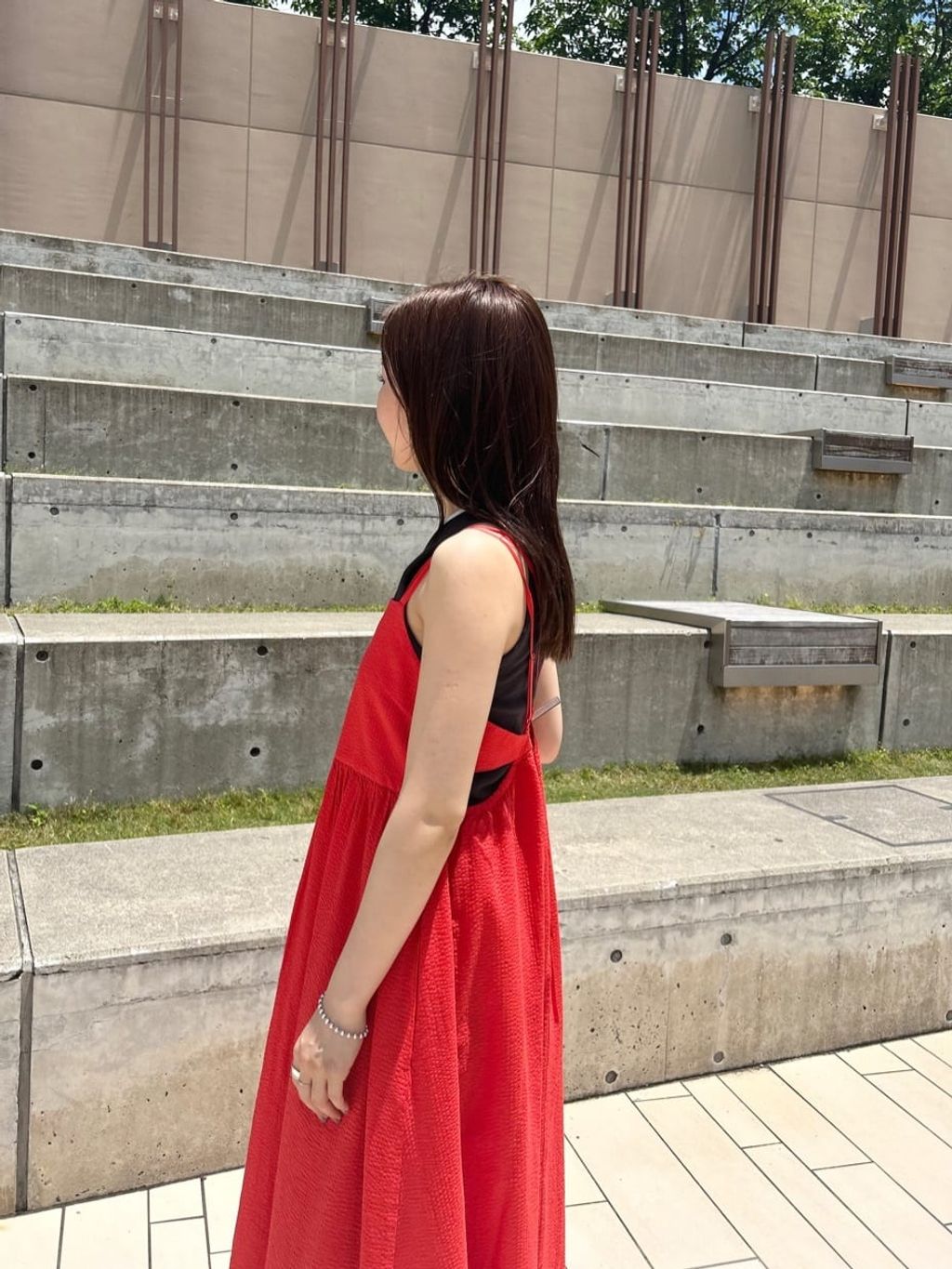 S.Shiori*S コットンサッカーキャミワンピースのコーディネート