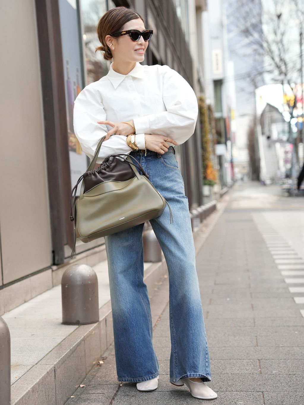 CELERI パフスリーブ シャツのコーディネートスナップ（HIRO