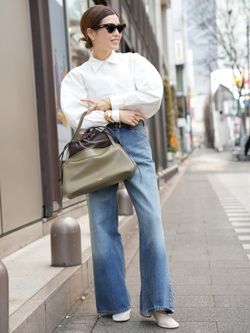 CELERI パフスリーブ シャツのコーディネートスナップ（HIRO
