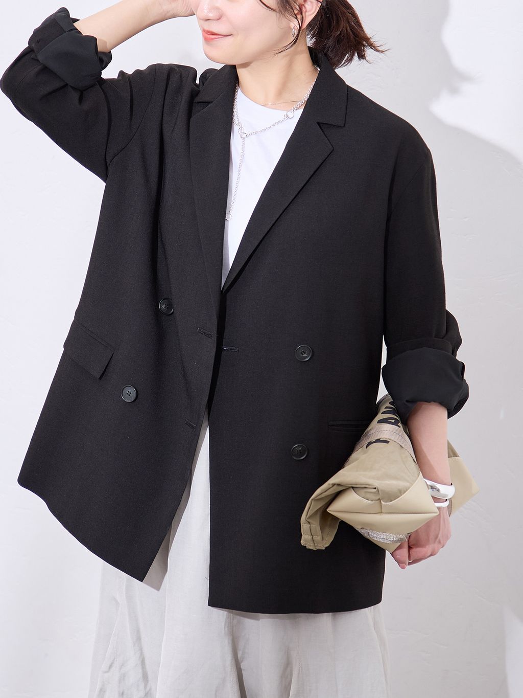 アイアスストレッチジャケットのコーディネートスナップ（chizu