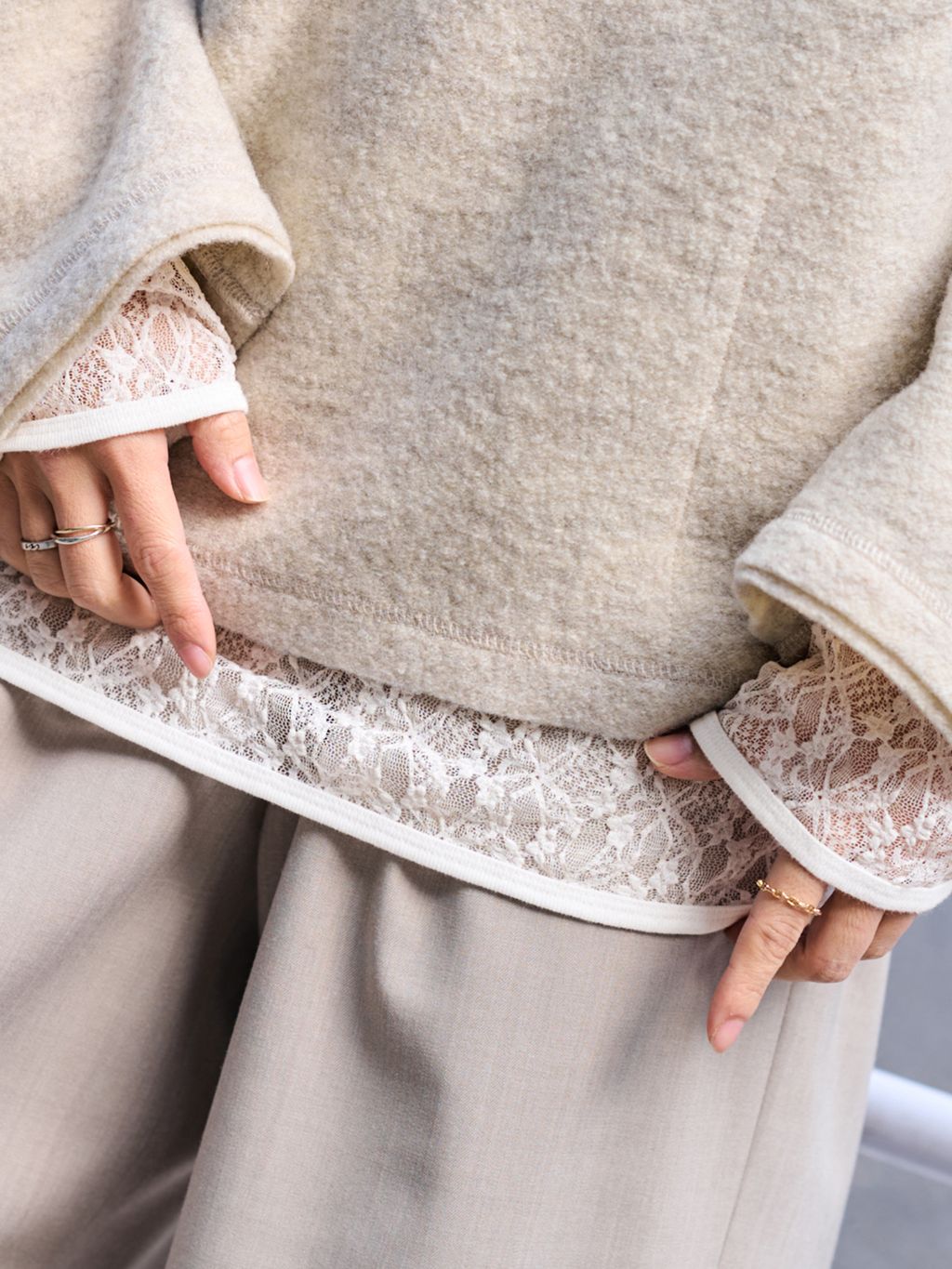 ≪追加≫IRONING/アイロニング flower lace ロングスリーブ 3の