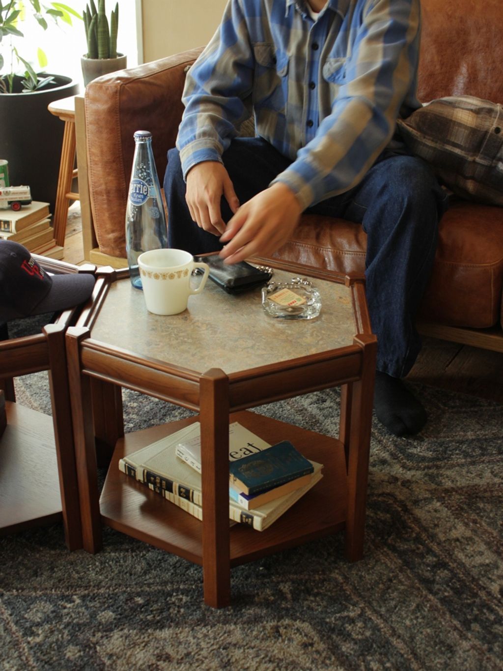 BROOKS HEXAGON TABLE_lino(GRY) ブルックスヘキサゴンテーブルの