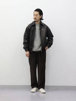 LA BOUCLE / ラブークル】ネイキッド ラム レザー ショートブルゾンの
