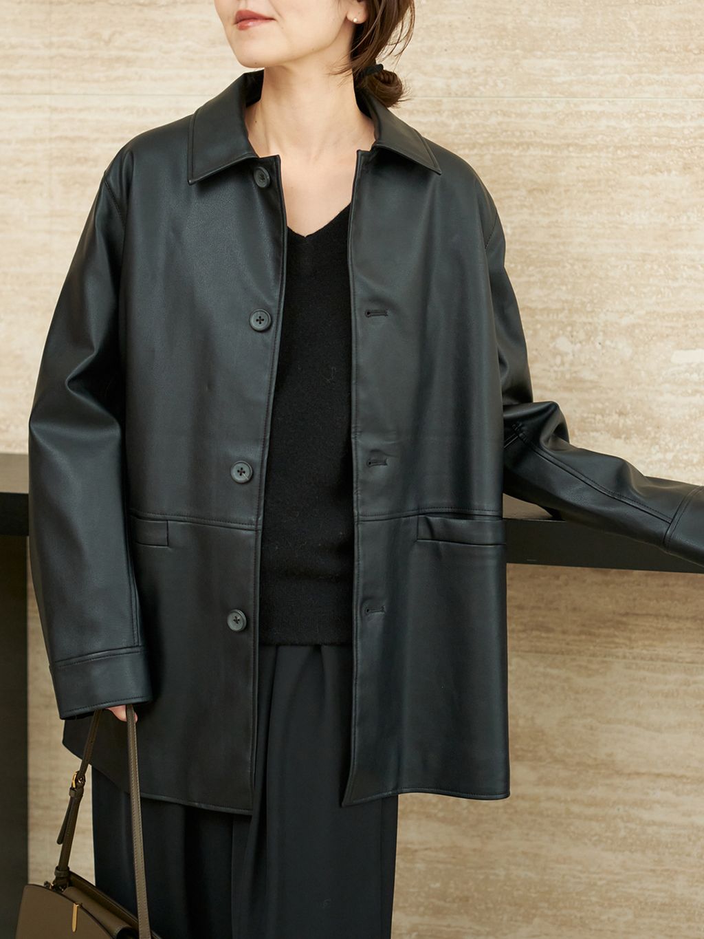 Plage ベルト付き チェスターコート Plage ベルト付き チェスターコート