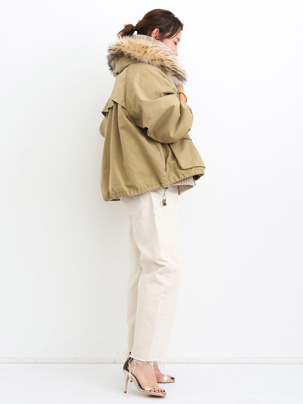 REMI RELIEF/レミ レリーフ】 HOOD JACKET WITH FURのコーディネート