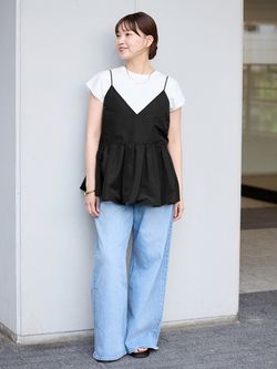 追加》グログラン キャミブラウスのコーディネートスナップ（みーさん