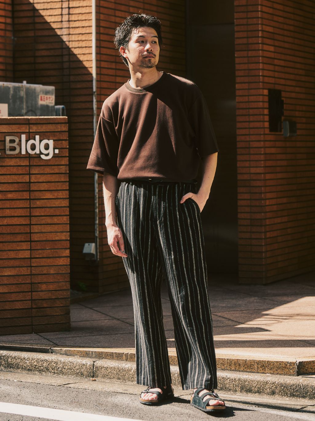 ネックジャカード クールタッチTシャツのコーディネートスナップ