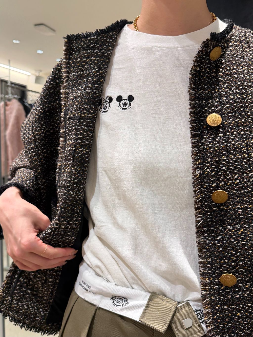 GIOLICA TWEED ドルマンジャケットのコーディネートスナップ（GOTO