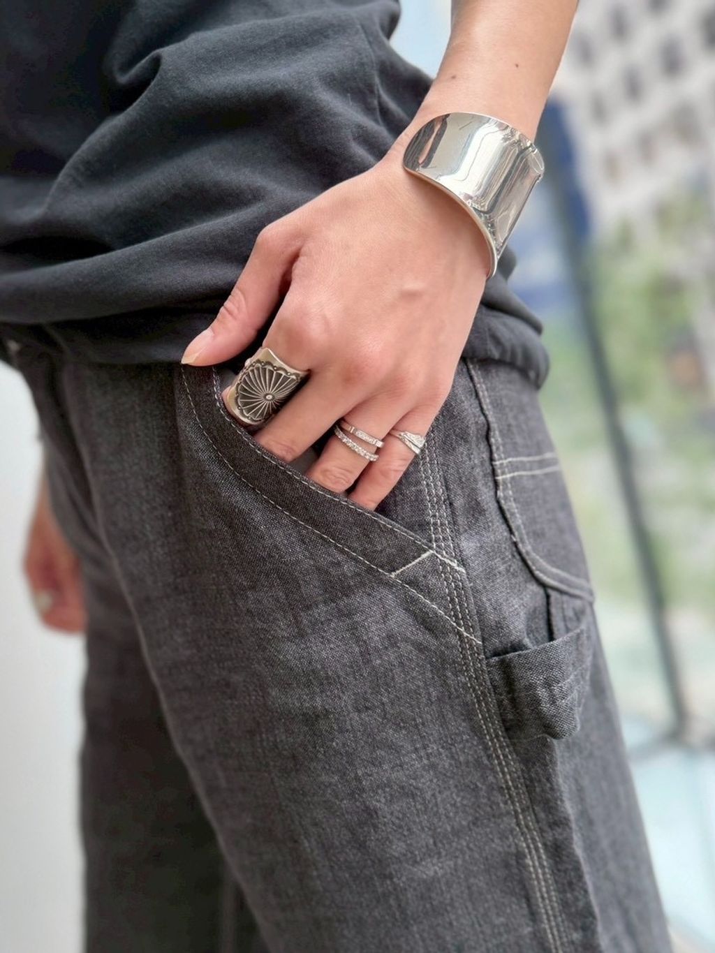 みーのり L'Appartement 
レーヨンルーズTee R13/アールサーティーン】 CARPENTER PANTのコーディネートスナップ