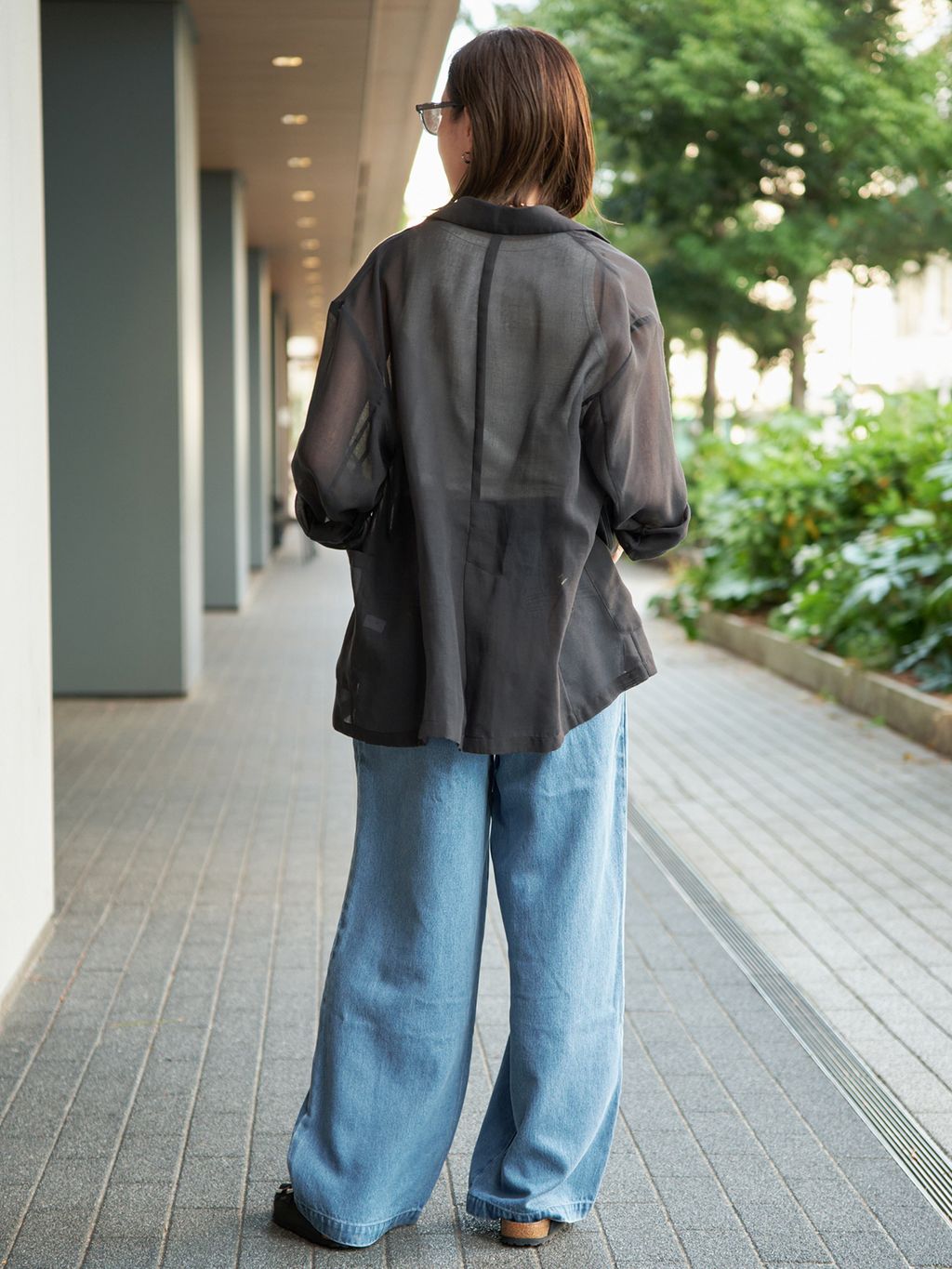 服/ファッション SLOBEIENA シアージョーゼットジャケットのコーディネートスナップ（Sally