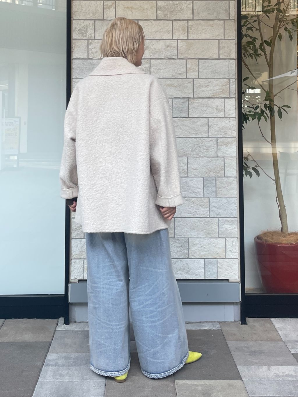 追加2》ブークレージャージ着流しコートのコーディネートスナップ