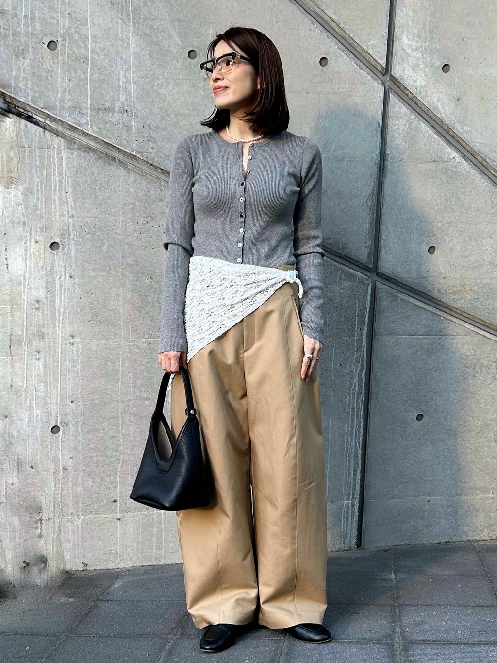 追加》シープクルーネックブルゾンのコーディネートスナップ（yodo