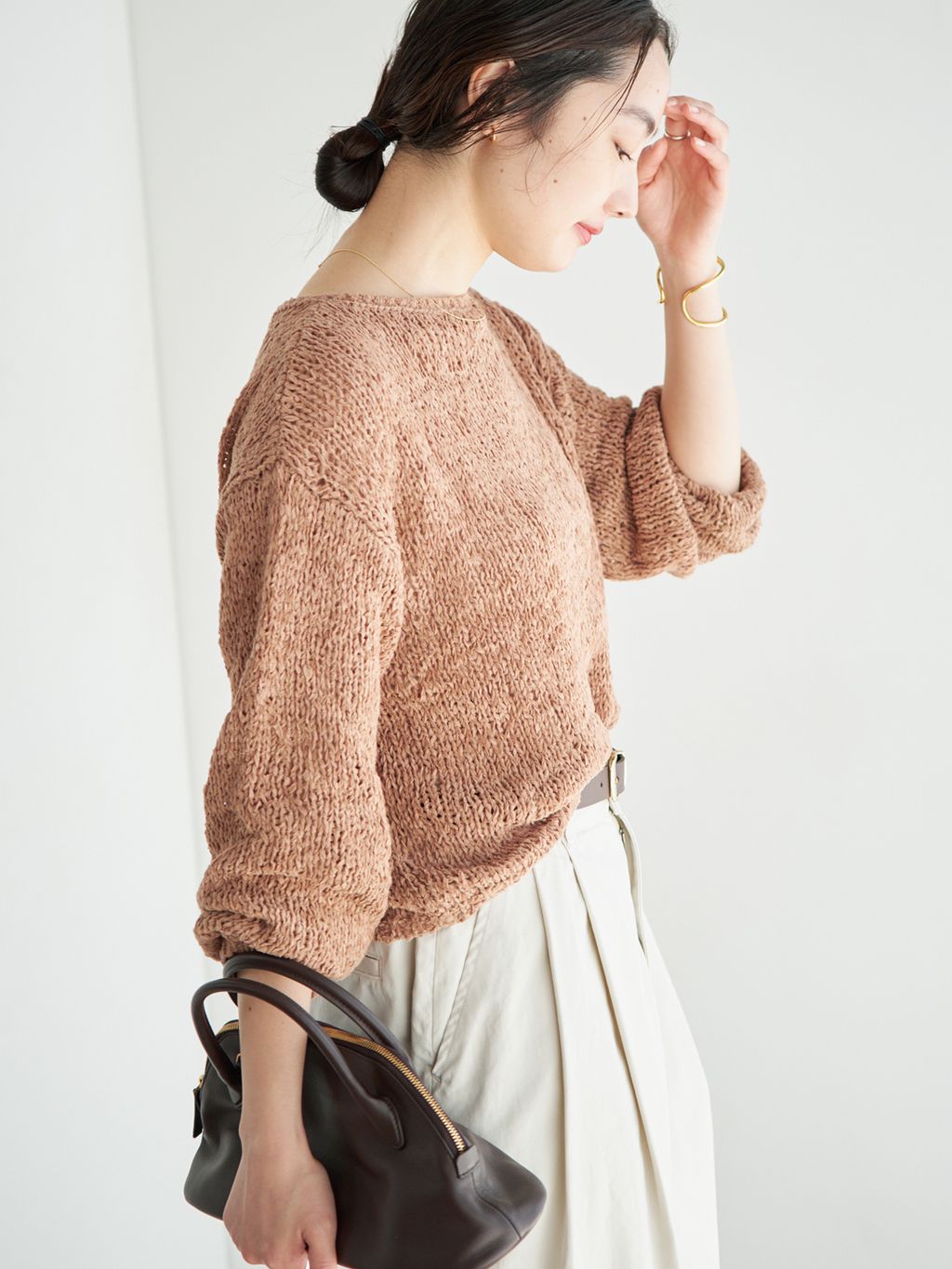 追加予約》Fringe yarn カーディガン 2のコーディネートスナップ