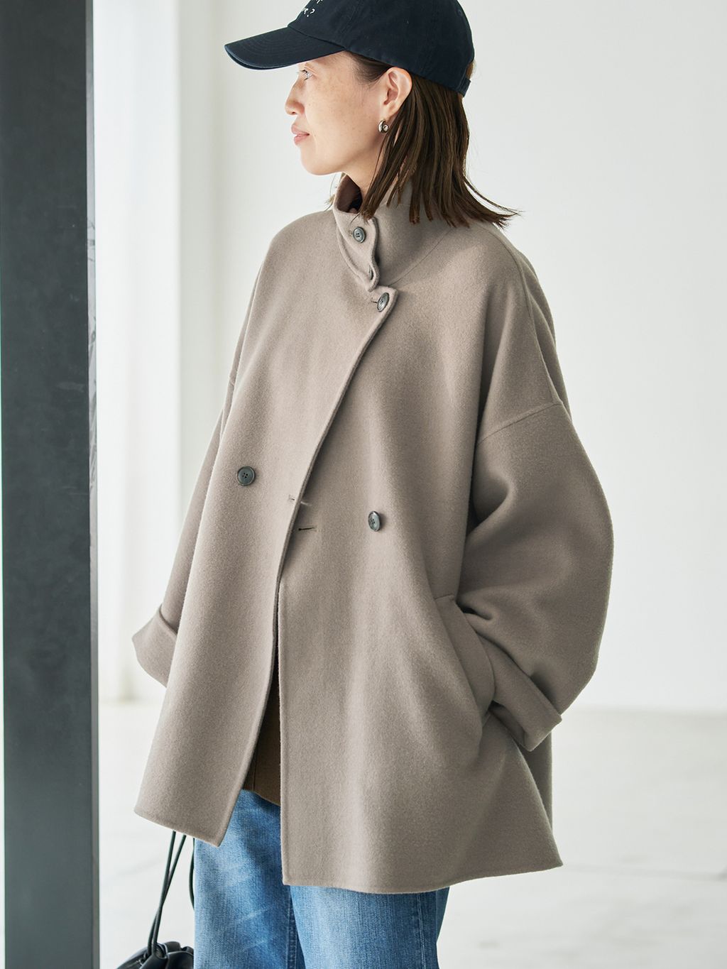かもさん専用SLOBE IENA souplewool スタンドコート WEB・一部店舗限定/追加予約》souple woolダブルフェイススタンド