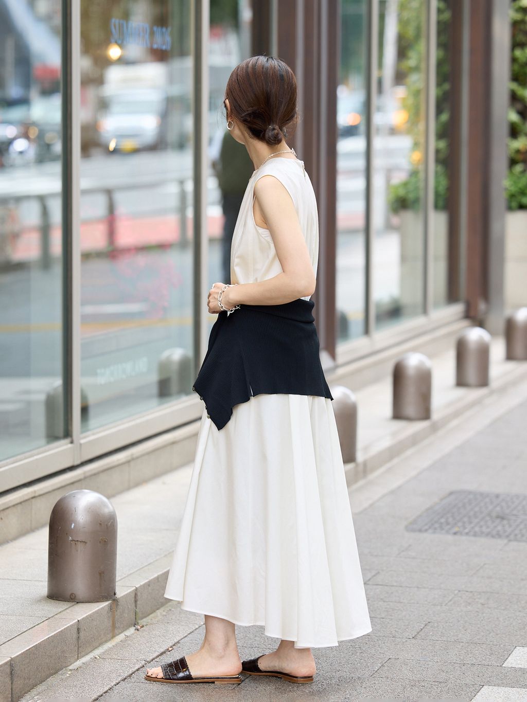 専用★新品　SAQUI VERMEIL par iena別注フレアードレス Panel Flow Dressのコーディネートスナップ（Woody）｜VERMEIL par