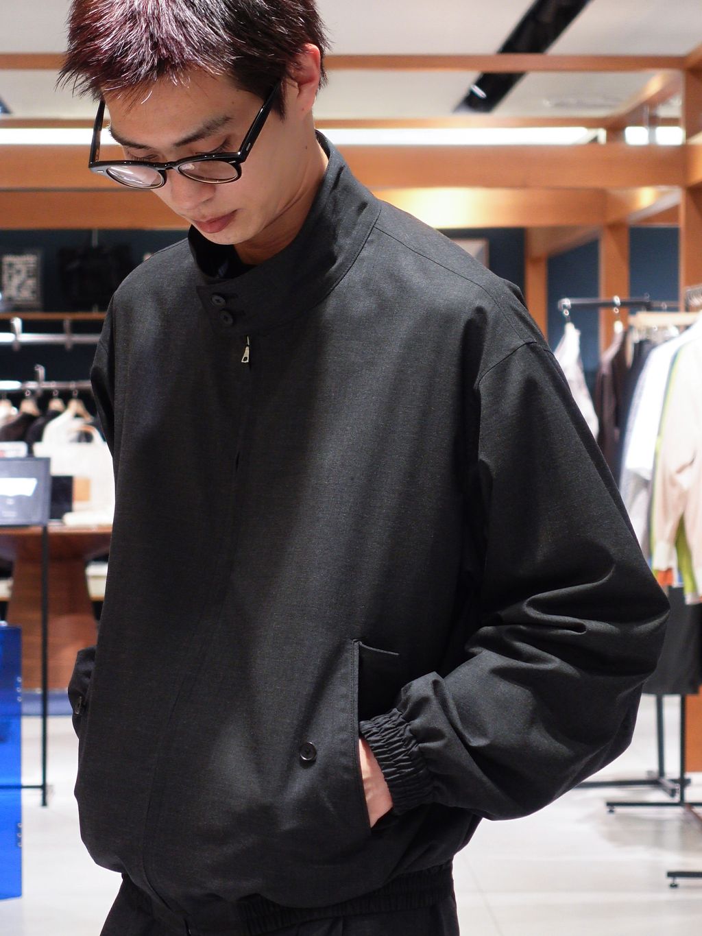 AURALEE オーラリー　フード付きブルゾン　S AURALEE (オーラリー) ULTRA FINE TROPICAL WOOL ZIP ブルゾンの