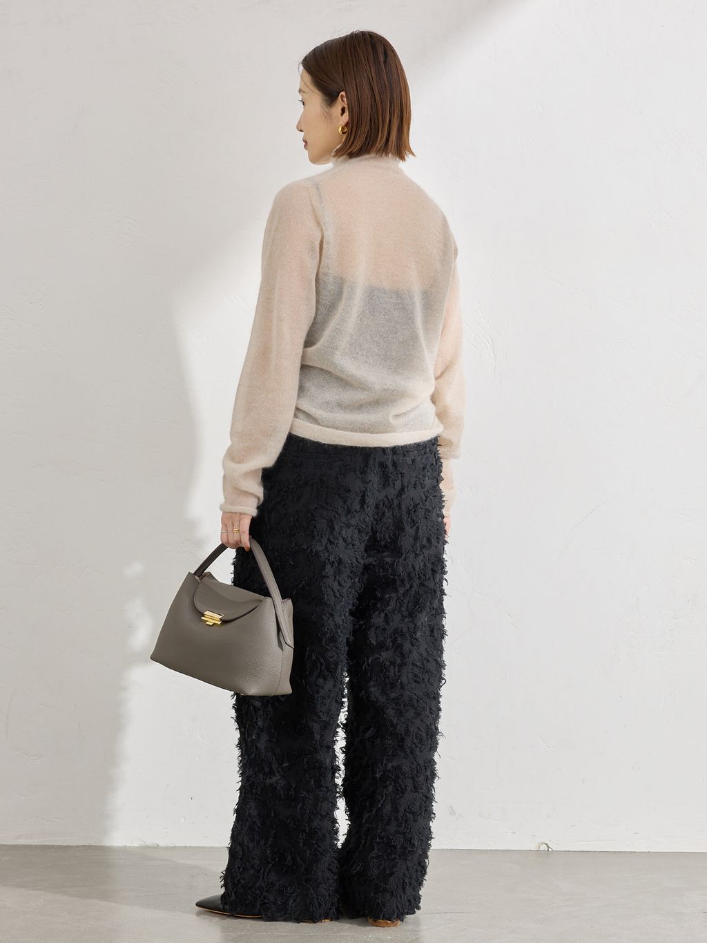 カットジャガードパンツのコーディネートスナップ（Suzy）｜IENA