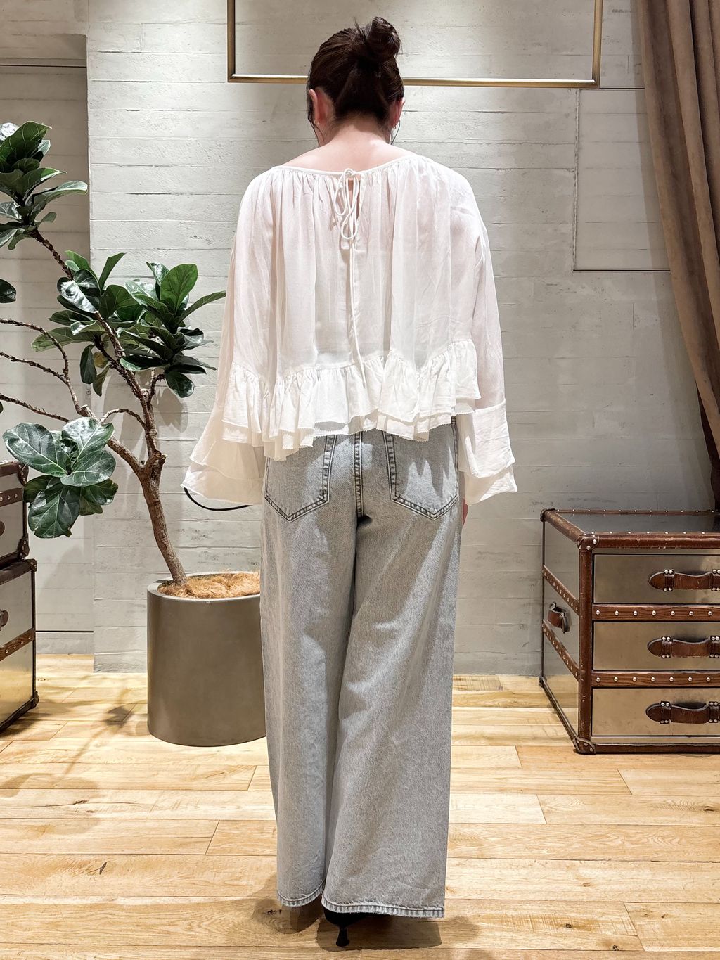美品☆ Plage cotton candy ブラウス COTTON FRILLS ブラウスのコーディネートスナップ（manaka）｜Plage