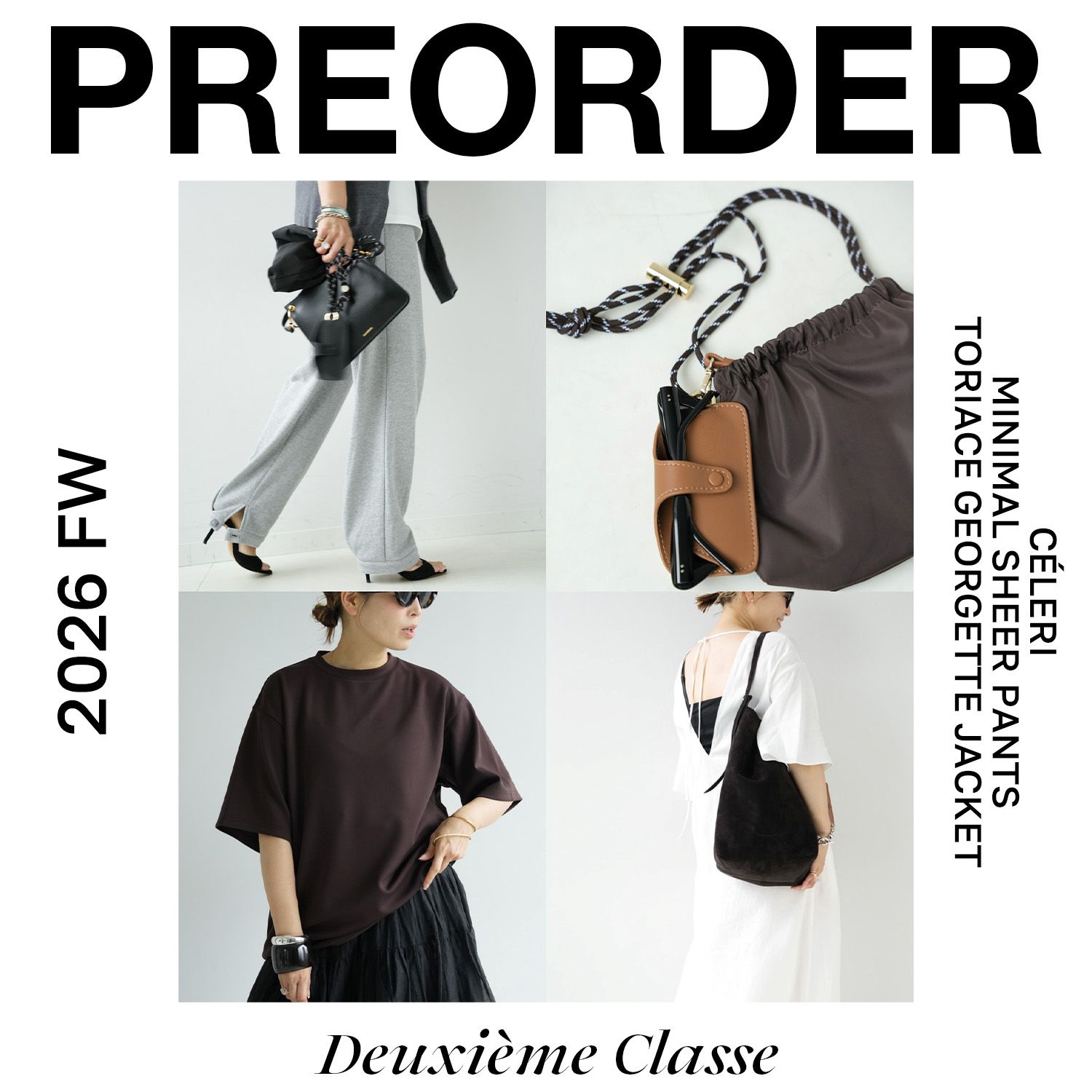 PREORDER｜トリアセジョーゼットジャケットにCELERIの新作の予約会