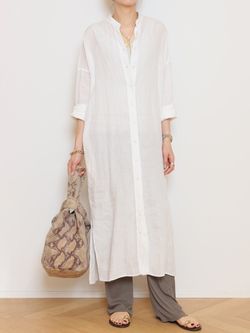 2点おまとめページ　ミューズドゥドゥーズィエムクラス　イエナ Linen ワンピースのコーディネートスナップ（MUSE）｜MUSE de Deuxieme