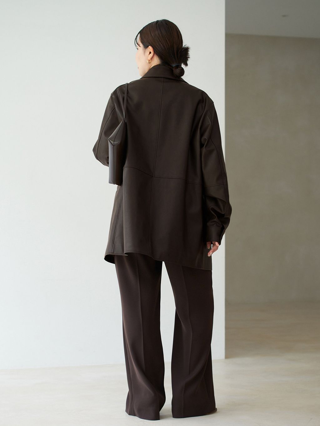 Leather Like Car コートのコーディネートスナップ（risa）｜Plage