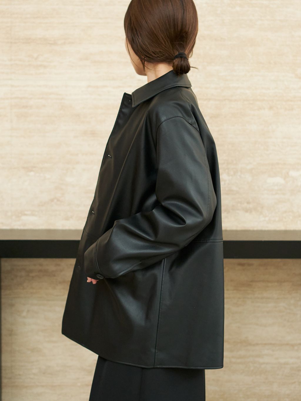 Plage Leather Like Car コートプラージュ レザージャケット Leather Like Car コートのコーディネートスナップ（yoshie）｜Plage