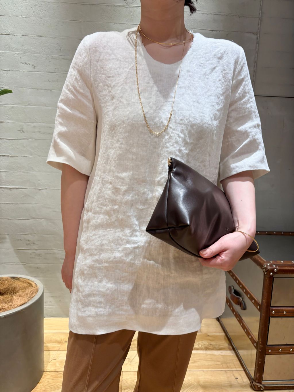 Half tunic ブラウスのコーディネートスナップ（chika）｜Plage
