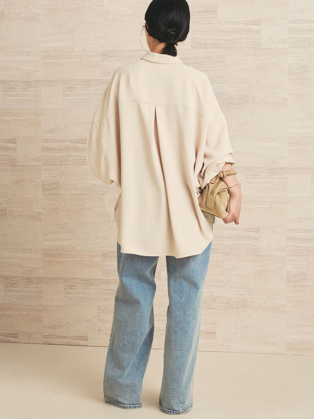 Dolman Wrap シャツのコーディネートスナップ（midori）｜Plage