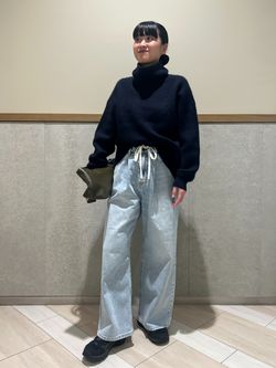 タグ付き未使用 スローブイエナ　ウォッシャブルファーリーダブルフェイスタートル 追加》ウォッシャブルファーリーダブルフェイスタートルニットの