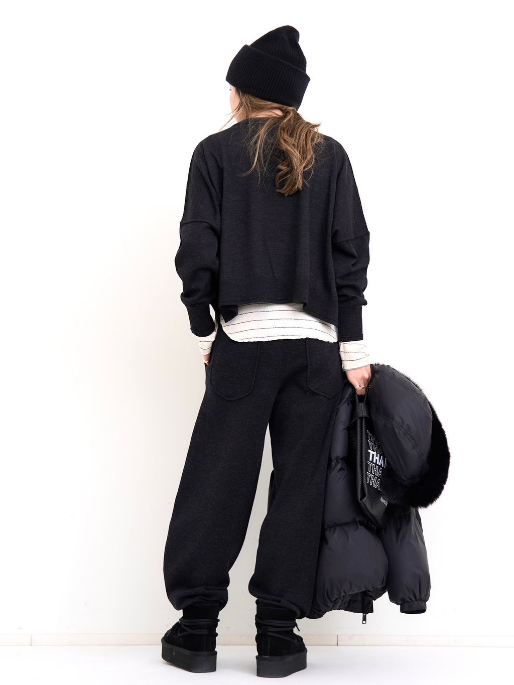 予約》【GOOD GRIEF!/グッド グリーフ】 Knit Cropped Topの