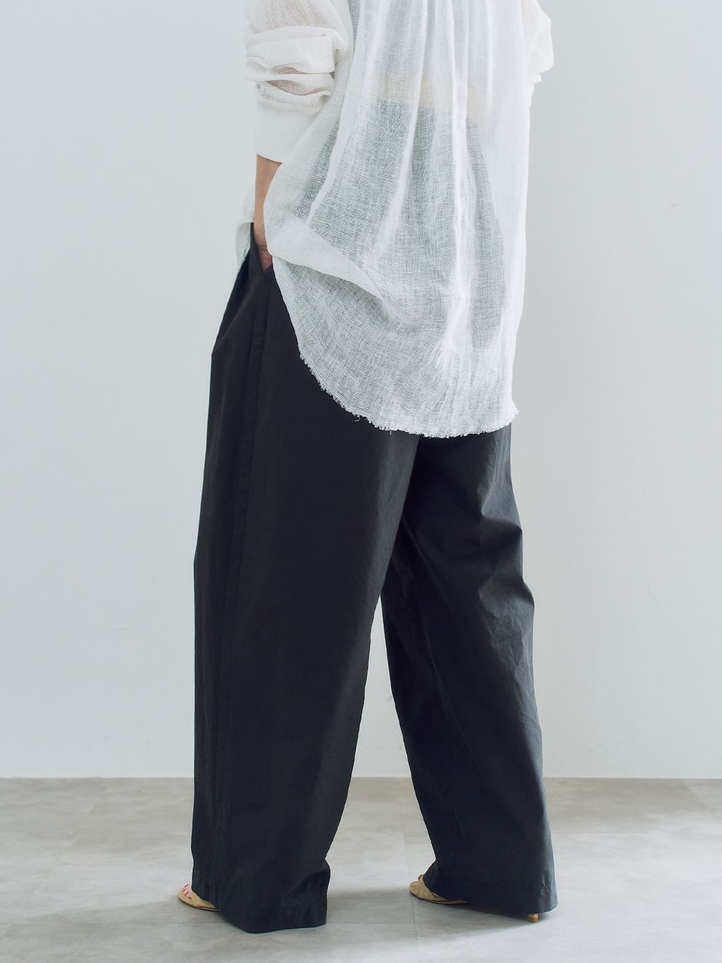 予約》LINEN MESH T-BLOUSE / リネンメッシュTブラウスの