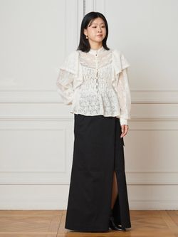 未使用！イエナ　レースブラウス 予約》IENA LA BOUCLE レースオンレースブラウス（シャツ／ブラウス