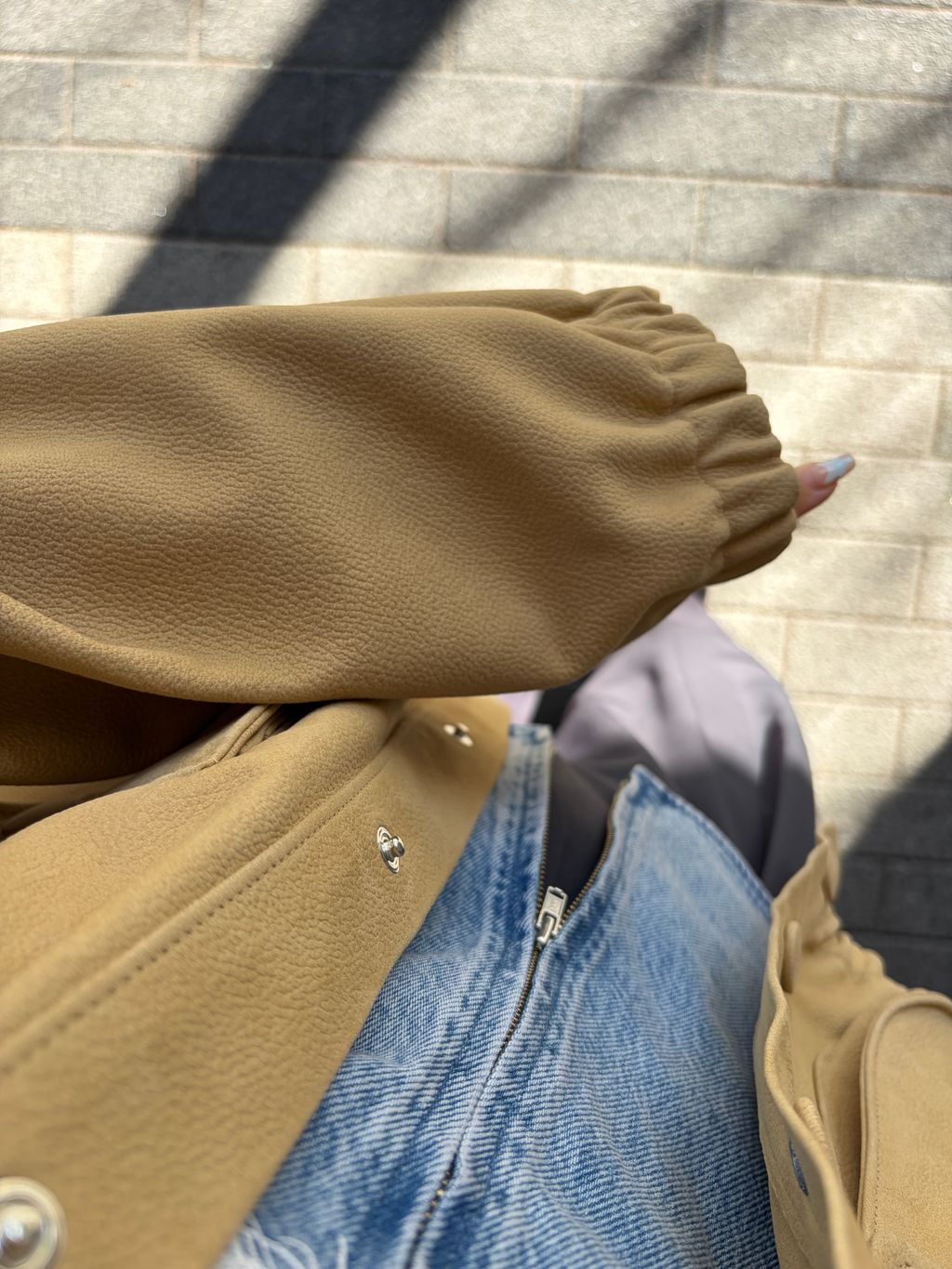 IENA LA BOUCLE GOATLEATHER HOODIEブルゾンのコーディネートスナップ