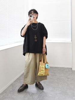 オーガニックテンジク ポンチョTのコーディネートスナップ（KS