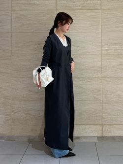 セットアップ対応》【洗える】麻ストレッチロングジレワンピースの