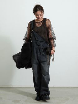 ATTICK BY JOHNBULL/アティック バイ ジョンブル】 BLACK DENIM OVER