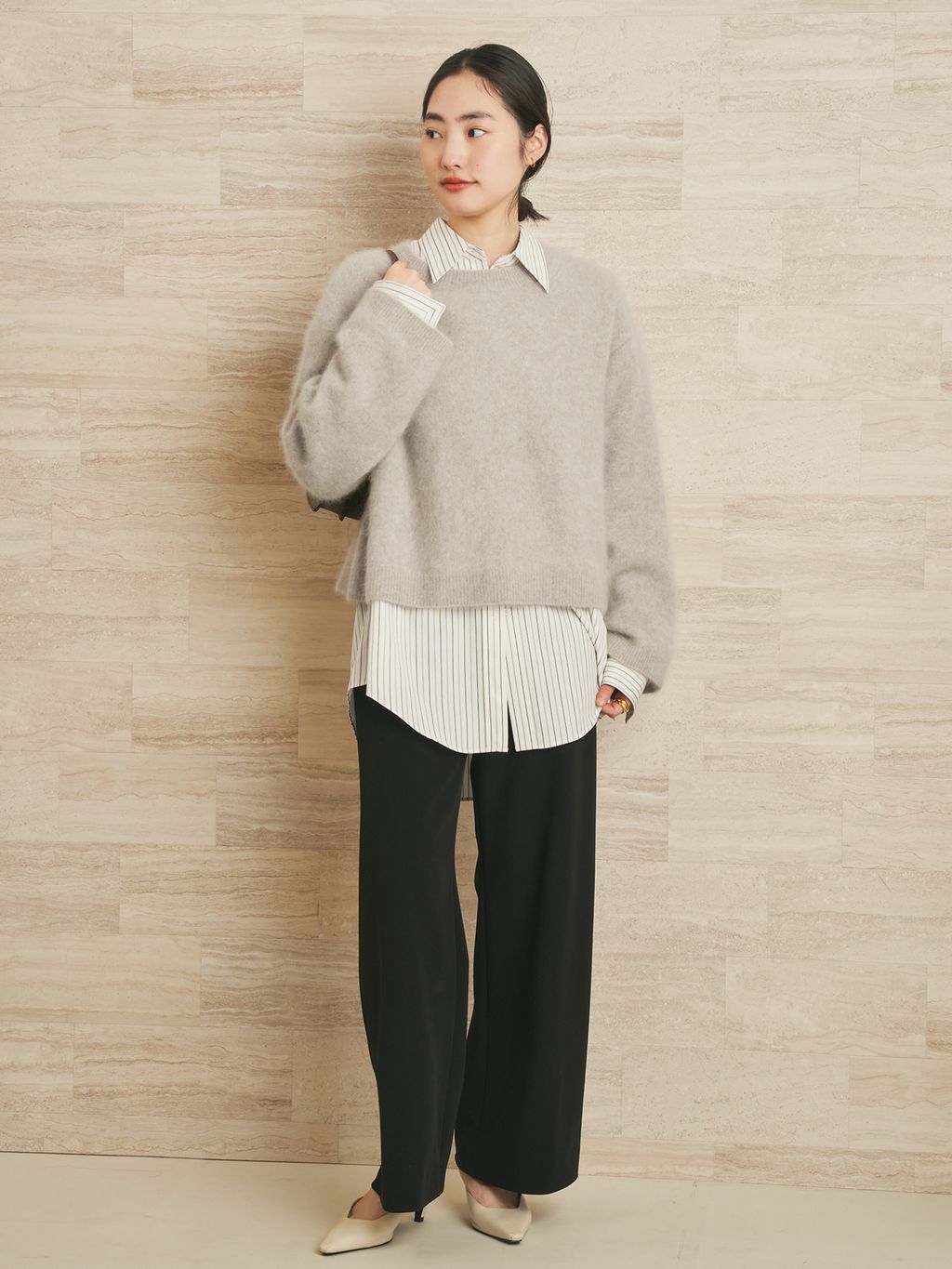 一部カラー六本木店・WEB限定》Fur Essential ニットのコーディネート