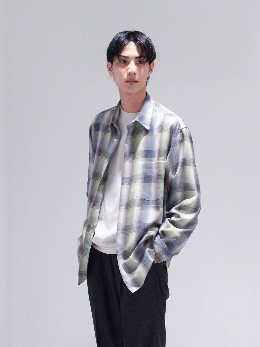 AURALEE (オーラリー) SUPER LIGHT WOOL CHECK SHIRTのコーディネート