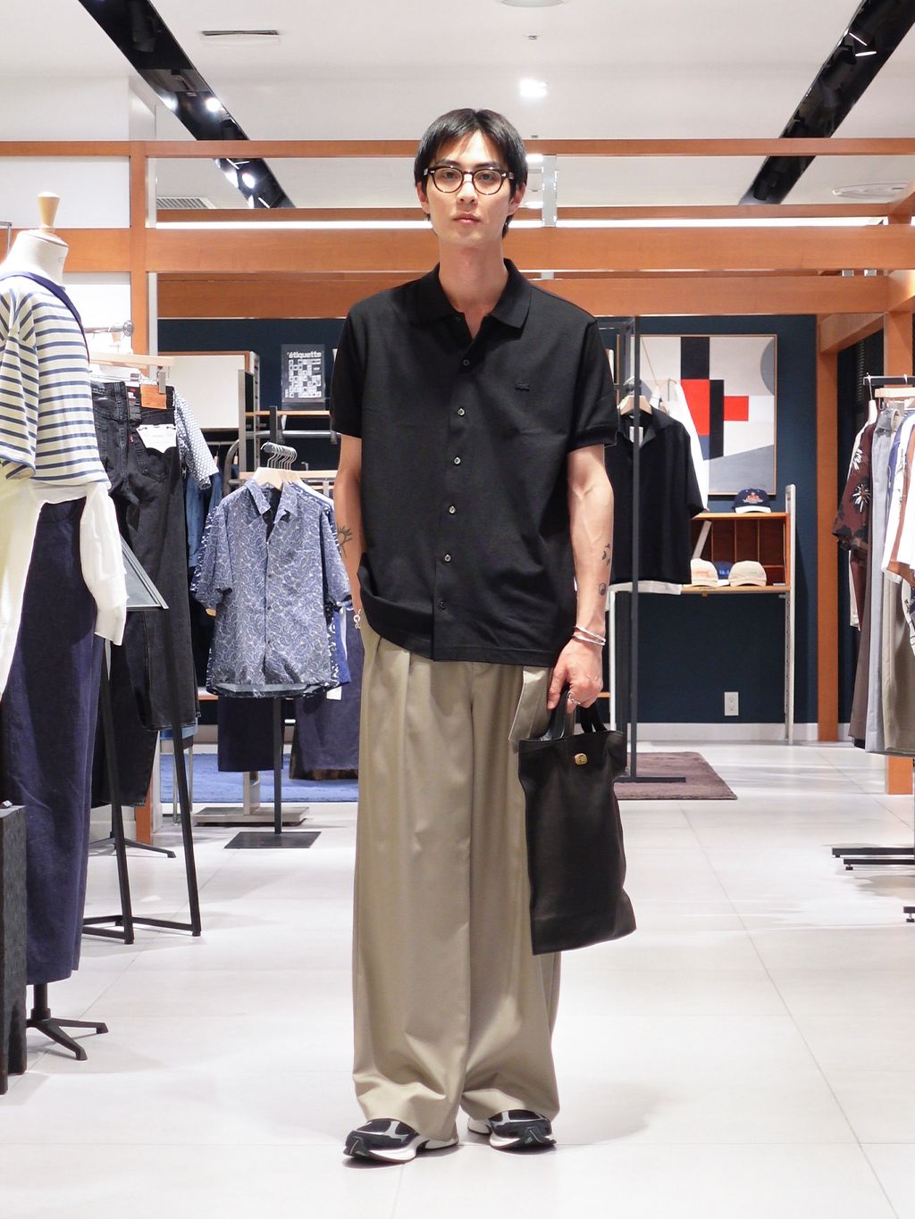 LACOSTE(ラコステ) 別注 COOLMAX フルオープン 半袖ポロシャツの
