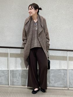 washable minimal flare パンツのコーディネートスナップ（Mio