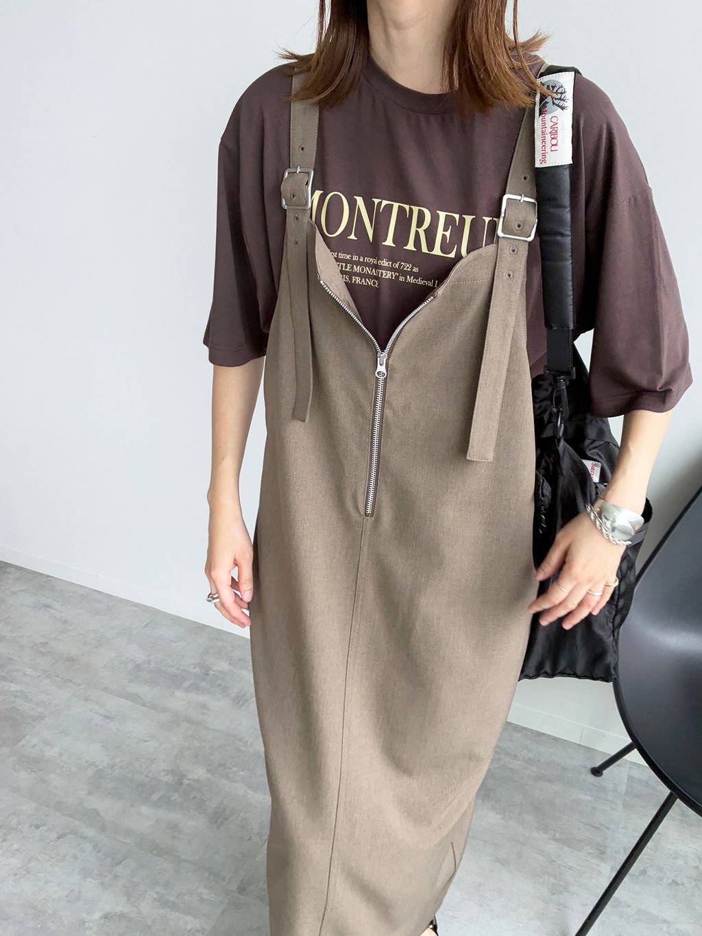 UNIVERSAL OVERALL SLOBE別注 ジャンパースカートのコーディネート