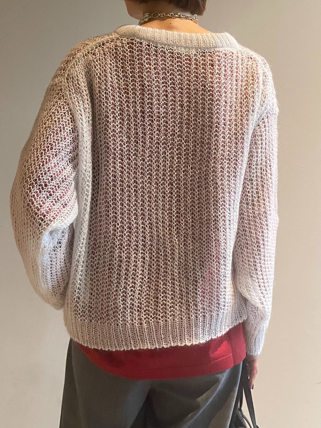 Airy Silk Wool Blend ニットのコーディネートスナップ（keity