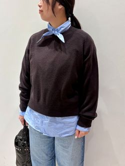 ループヤーンノーカラージャケットコートのコーディネートスナップ