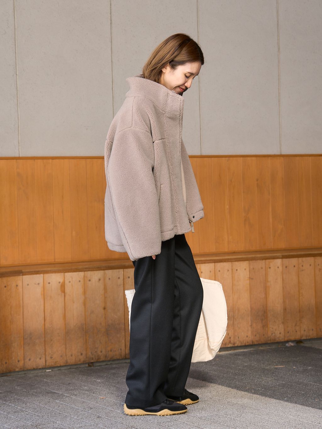 ≪追加≫ウールボアスタンドブルゾン 4のコーディネートスナップ（tomo