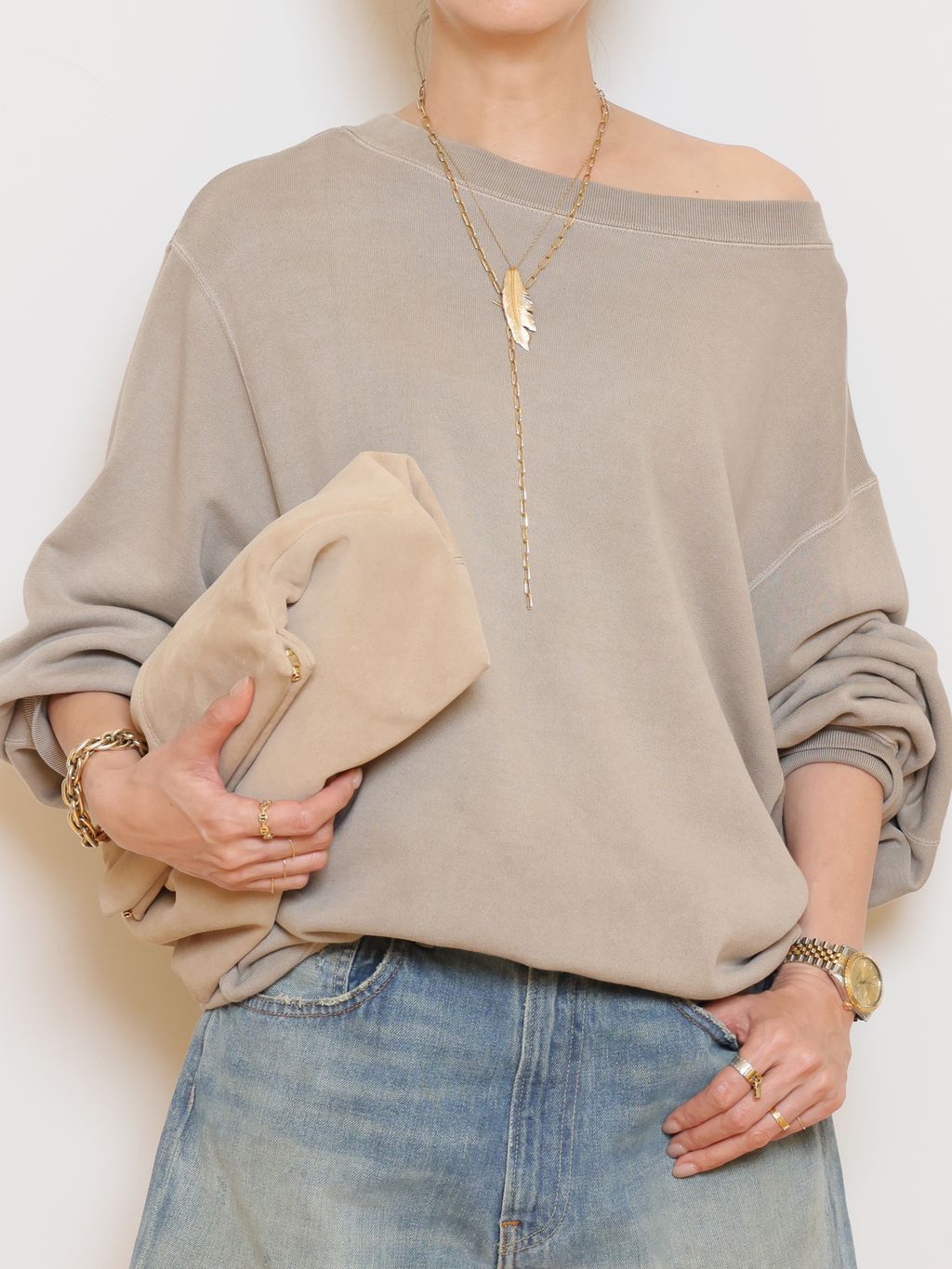 Deuxieme Classe　Vintage Off Shoulder Vintage Off Shoulder プルオーバー（スウェット）｜Deuxieme Classe